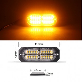 Аварийна сигнална LED лампа 12V 24V блиц